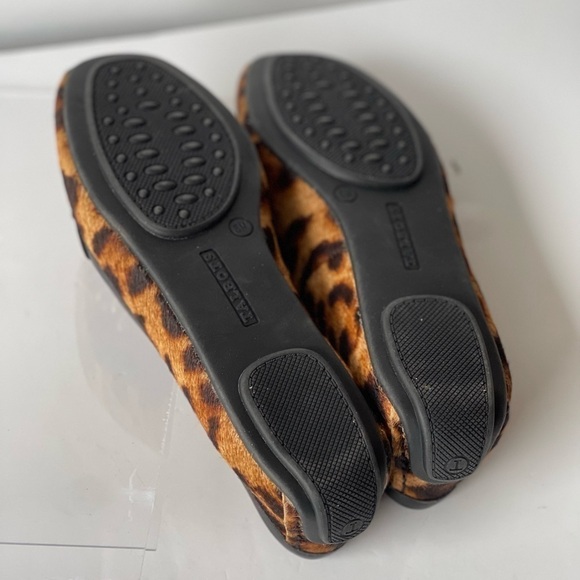 Talbots Leopard Loafer Flats Slip-On Shoes Fur Fringe Tassel Bow, Sz 5M - Picture 9 of 11